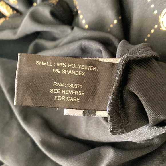 COOGI Black and Gold Halter Maxi Dress, Size M - Picture 5 of 5